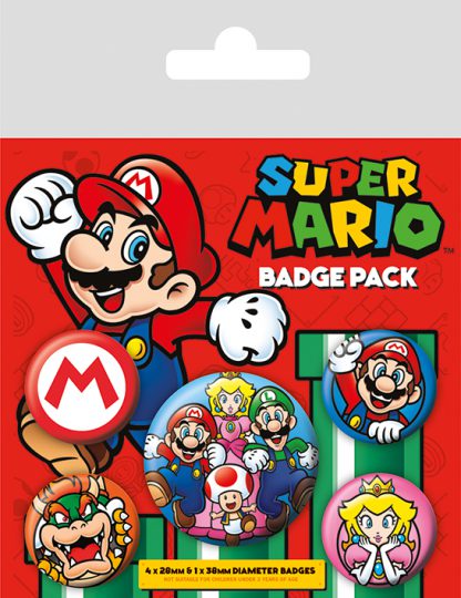 Super Mario badge pack