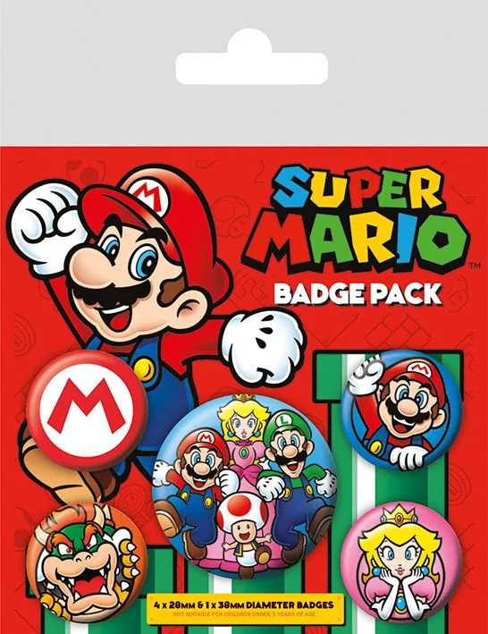 Super Mario badge pack