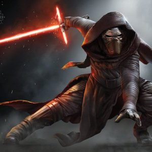 Star Wars Episode 7: The Force Awakens - Kylo Ren crouch