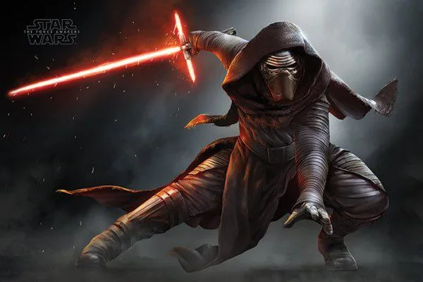 Star Wars Episode 7: The Force Awakens - Kylo Ren crouch