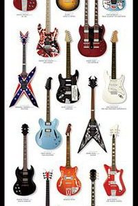 פוסטר דלת - גן עדן של גיטרות