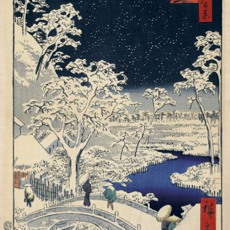the drum bridge and sunset hill at meguro poster