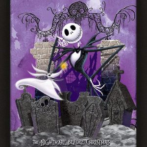 The Nightmare Before Christmas (Graveyard) Framed 20x25cm 3D Lenticular Print